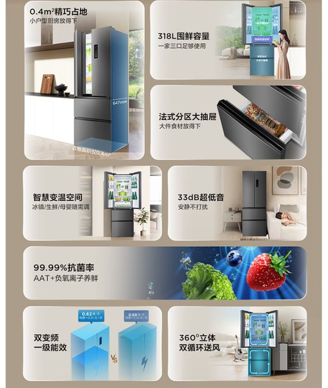 产冰箱运转音屡创新低双11三款静音冰箱推荐凯发k8娱乐登录35dB 34dB 33国(图4)